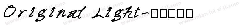 Original Light字体转换